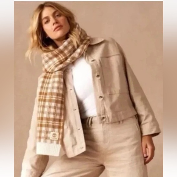 NWT Timberland Scarf Buffalo Plaid One Size in Package  Brown Outdoor Women’s - Picture 1 of 8